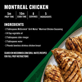 McCormick Grill Mates Montreal Chicken Seasoning pork-burger enhancement for juicy bites