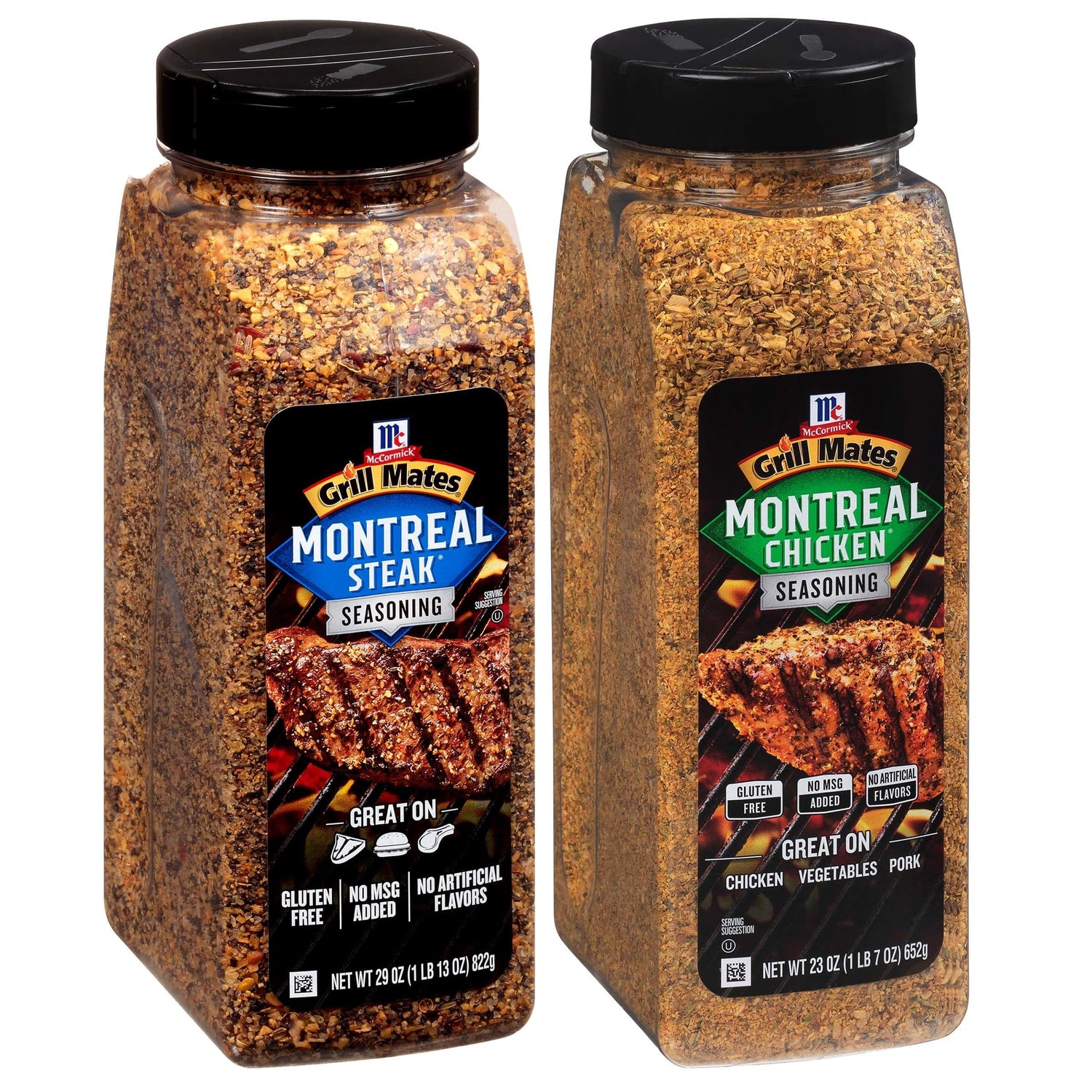 McCormick Grill Mates Montreal steak seasoning bottle on counter boosts grilled flavor
