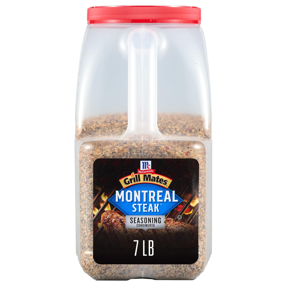 McCormick Grill Mates Montreal Steak Seasoning 7lb container boosts flavor for busy kitchens