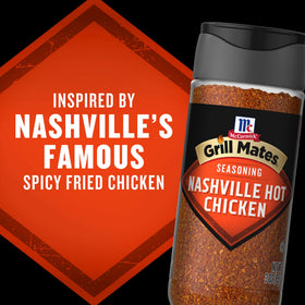 Close-up of Nashville Hot spice blend with paprika and chili peppers.