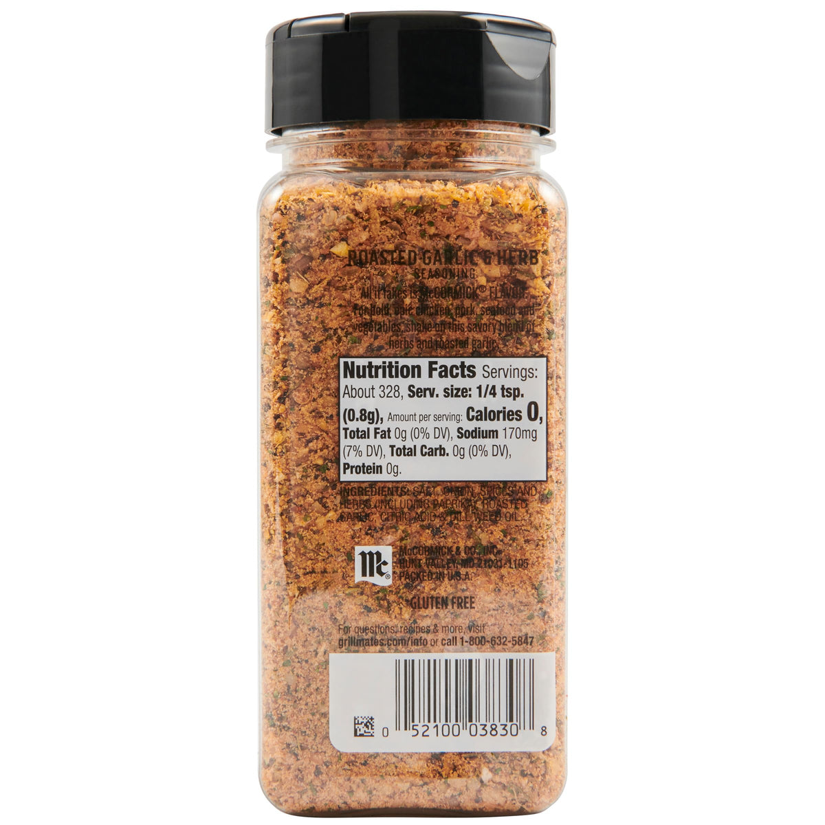 Easy dispense bottle of McCormick Grill Mates roasted garlic and herb