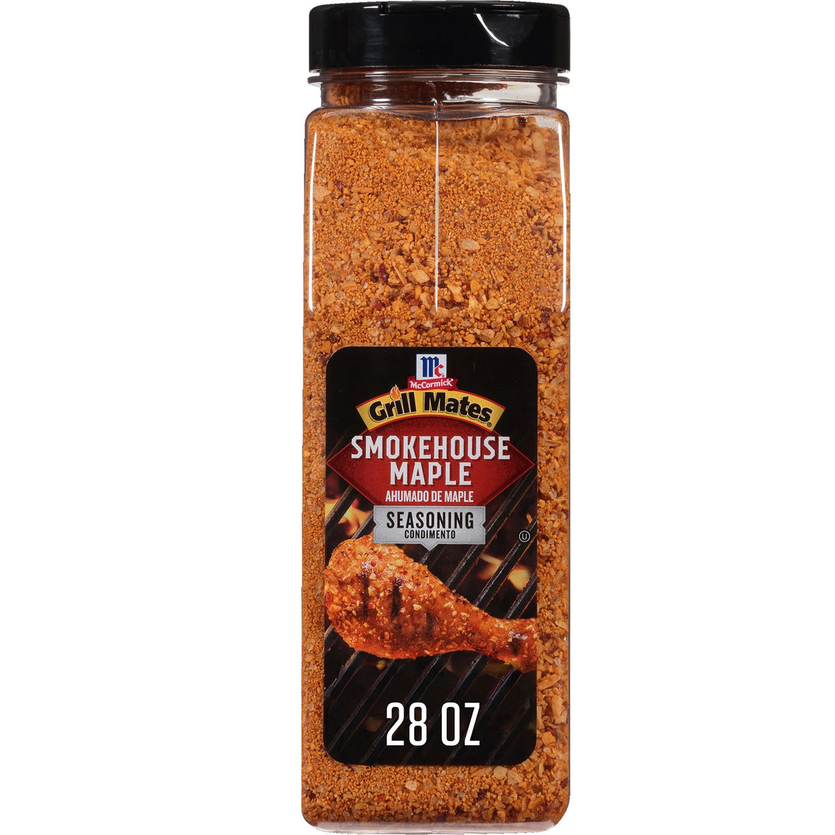 McCormick Grill Mates Smokehouse Maple bottle with rich aroma ideal for pork chops