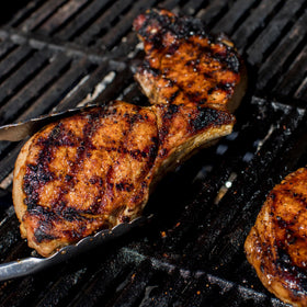 Smokehouse Maple on pork chops for a bold finish
