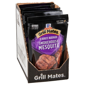 McCormick Grill Mates Smokehouse Mesquite bottle offering a quick, smoky flavor boost for grilling.