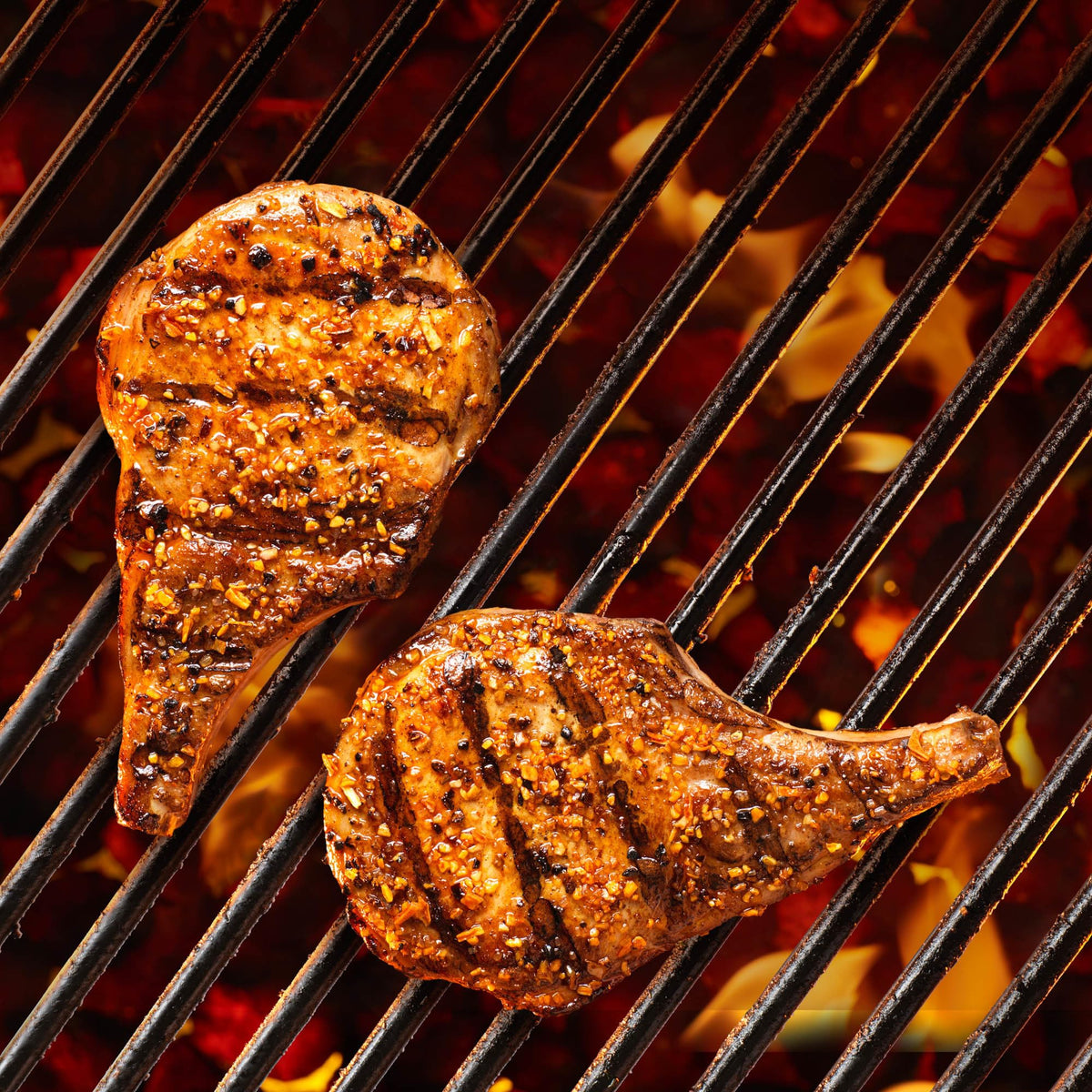 McCormick Grill Mates Smoky Applewood Marinade Mix seafood prep visual emphasizes versatility.