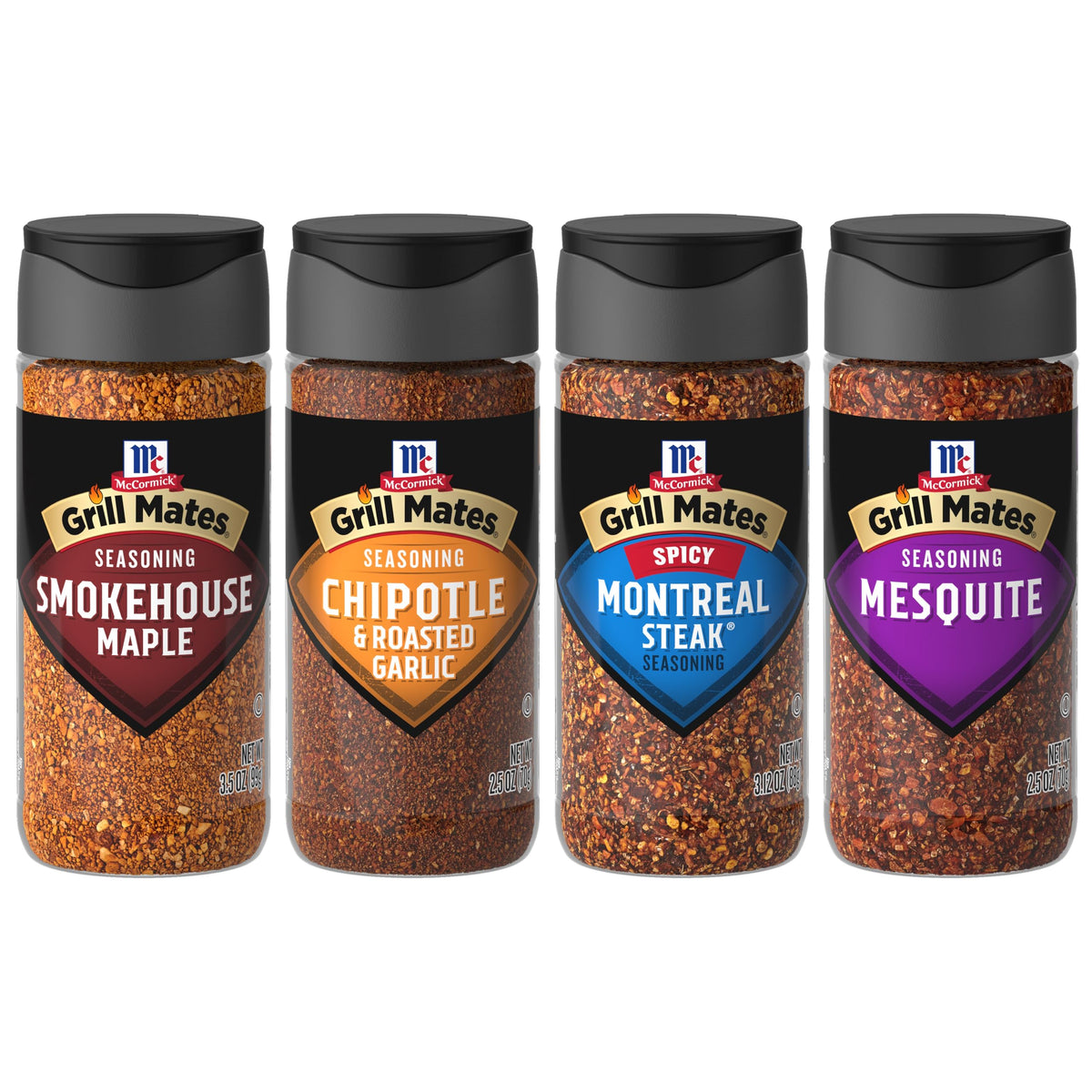 McCormick Grill Mates Spicy Montreal Steak seasoning enhances bold steak flavor.