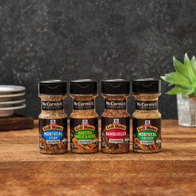 McCormick Grill Mates Variety Pack on the counter ready for weekend grilling.