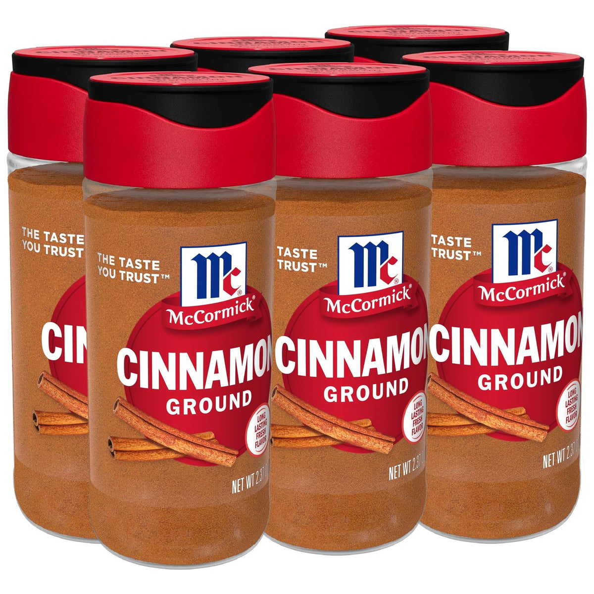 McCormick ground cinnamon bottle with pour spout for warm beverages