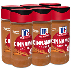 McCormick ground cinnamon bottle with pour spout for warm beverages