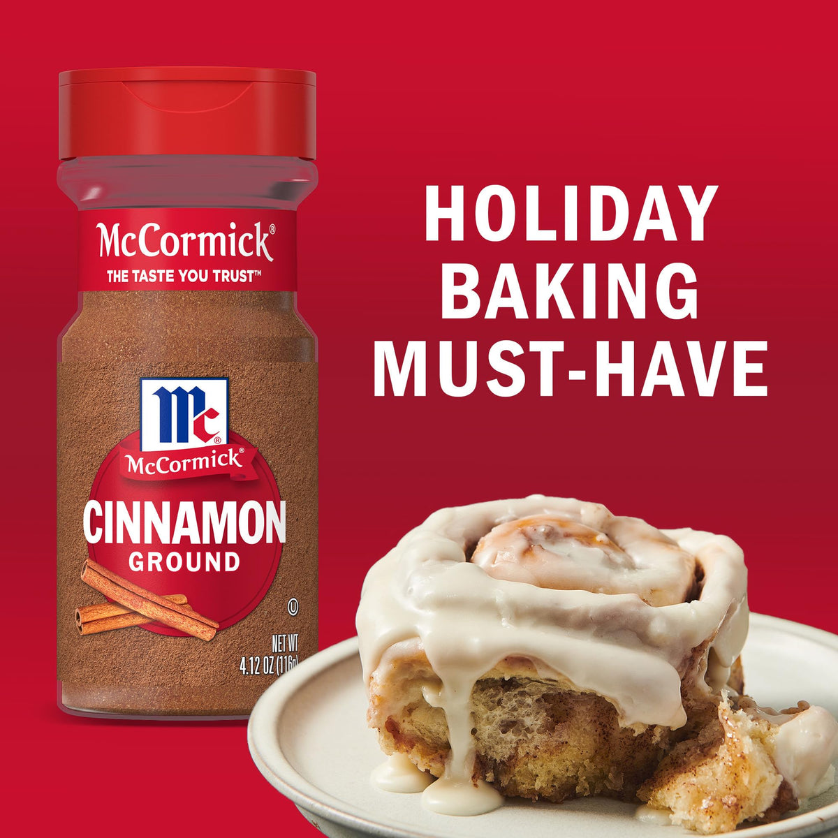 McCormick Ground Cinnamon used in a meat rub for warm flavor