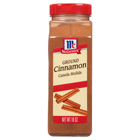 McCormick Ground Cinnamon jar close-up for baking and beverages