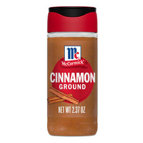McCormick ground cinnamon label closeup showing quality and ingredients