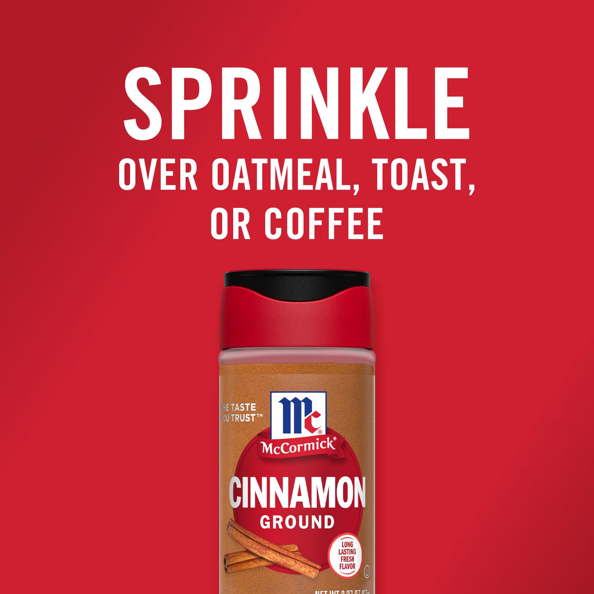 McCormick ground cinnamon over oats for comforting porridge