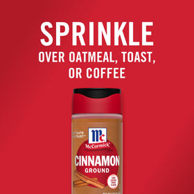McCormick ground cinnamon over oats for comforting porridge