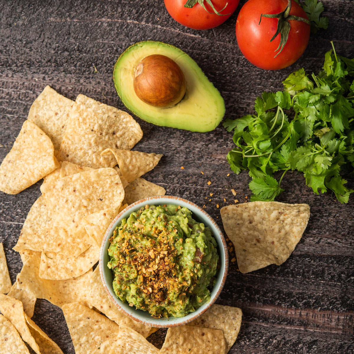 Tacos and nachos with McCormick guacamole seasoning