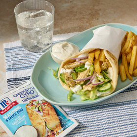 Restaurant-style gyros at home with McCormick seasoning.