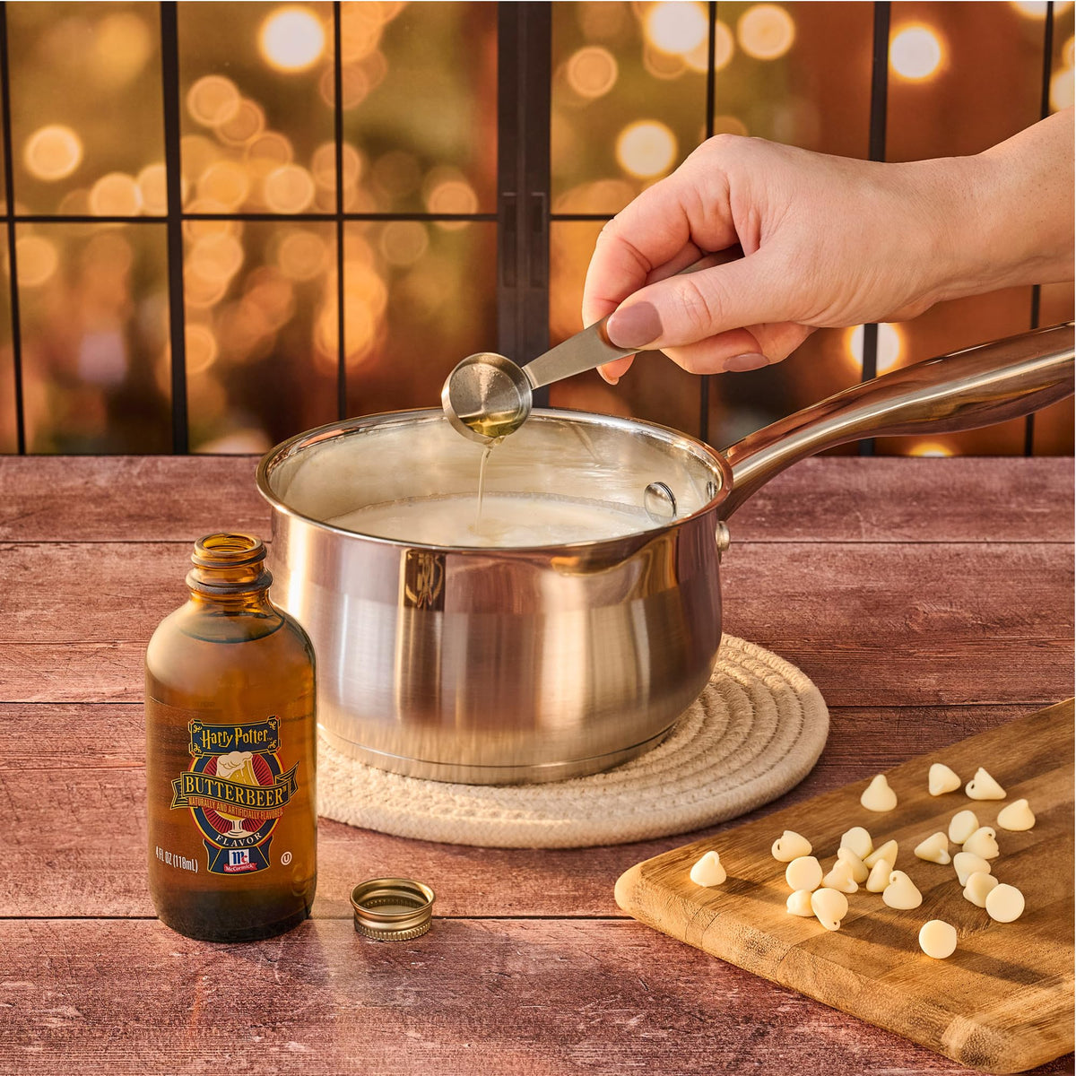 McCormick Butterbeer flavor ice cream swirl creates dessert-worthy ribbons.