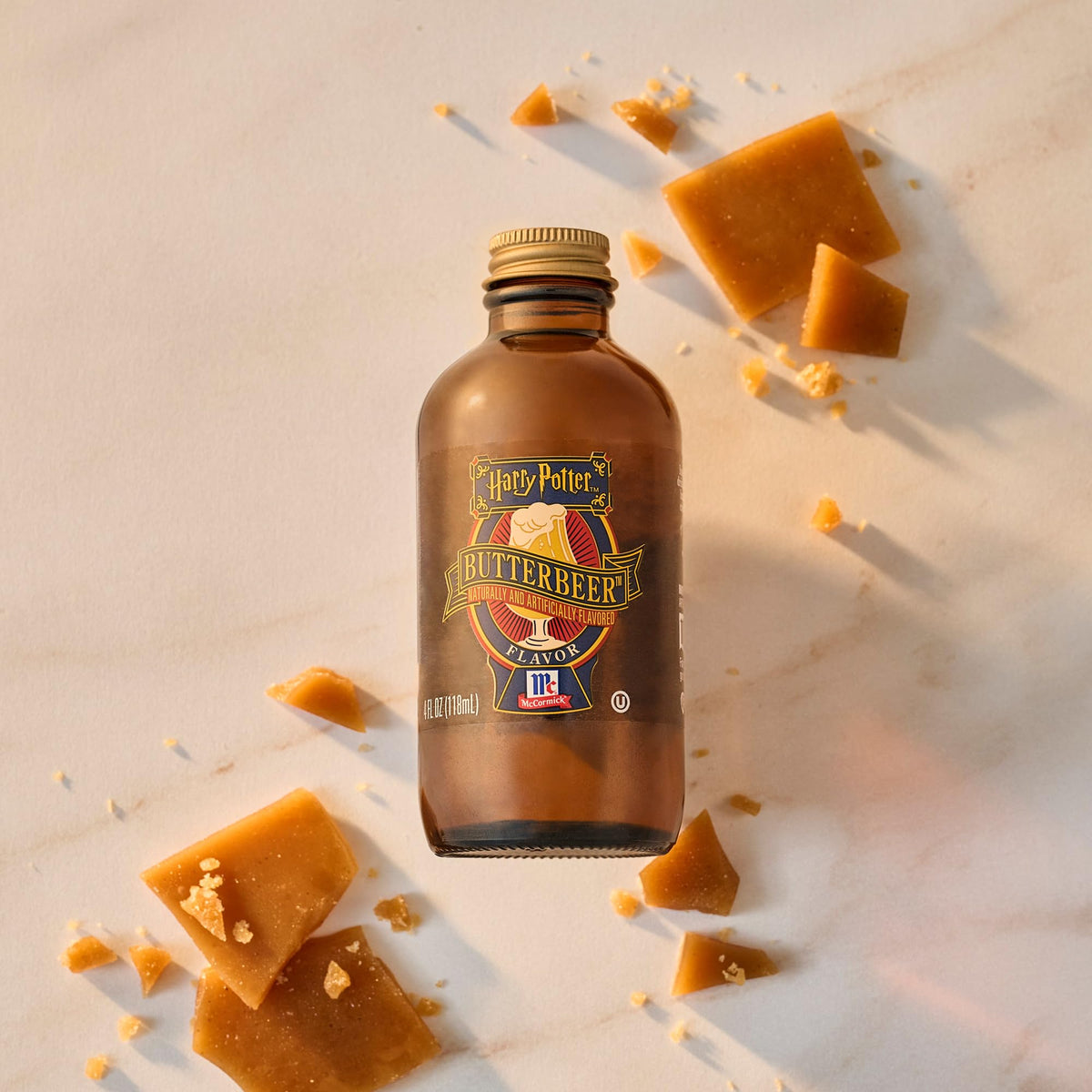 McCormick Butterbeer flavor pancake batter enhances breakfasts with caramel smoothness.