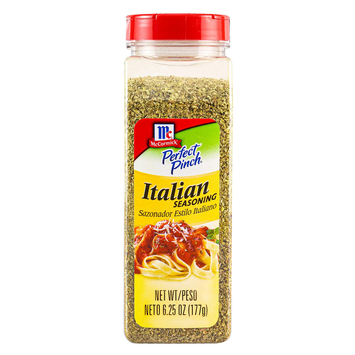 McCormick Italian Seasoning bottle pour adds vibrant flavor to meals.