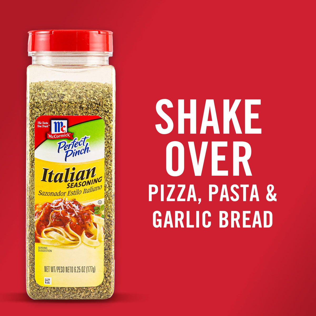 Pasta sauce enriched by McCormick Italian Seasoning for depth.