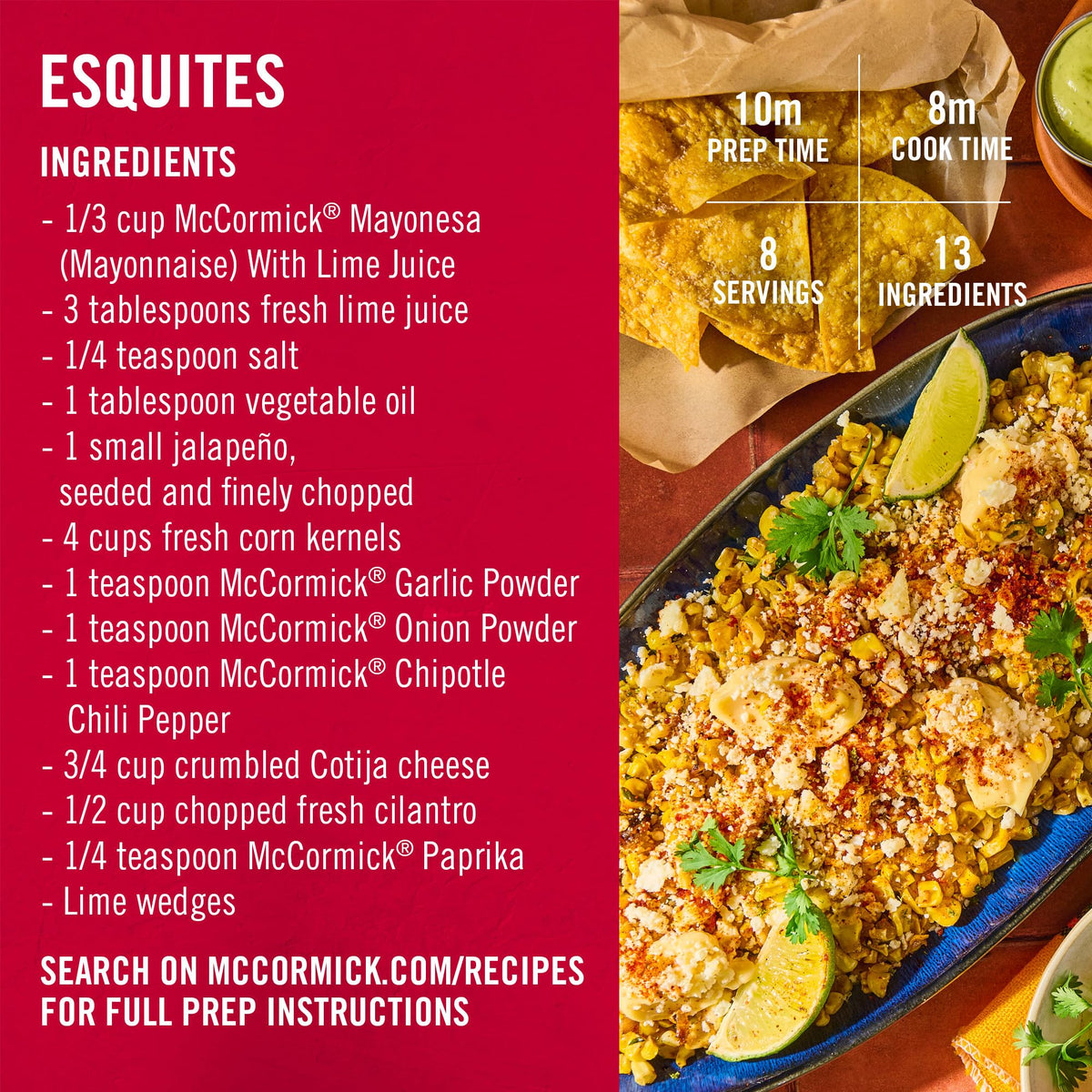 Perfect for elotes and grilled corn toppings.