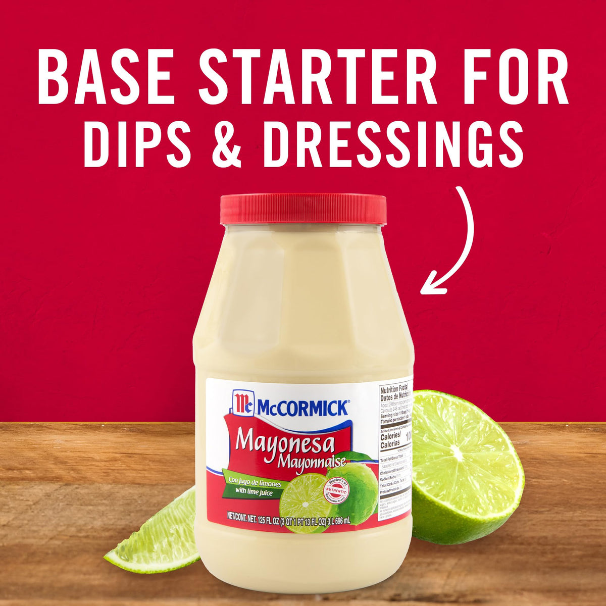 McCormick Mayonnaise with Lime delivers creamy texture for salads.