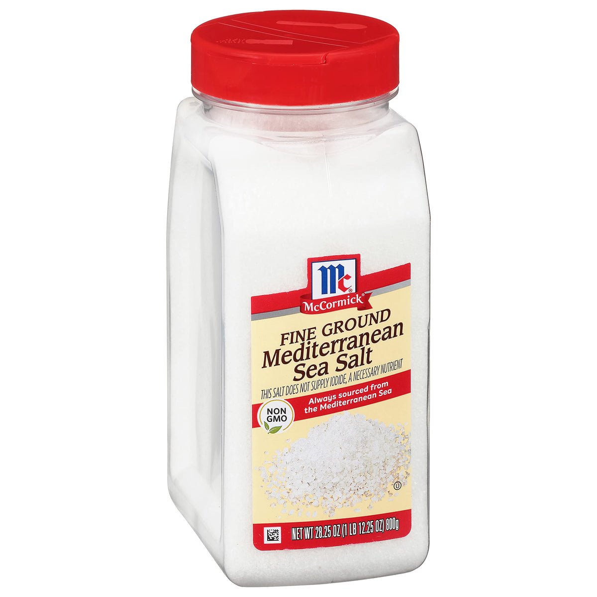 McCormick Mediterranean Sea Salt bottle closeup for premium seasoning