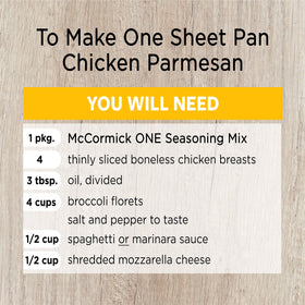 Label close-up of McCormick seasoning pack for quick weeknight flavor.