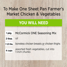 Chicken with the McCormick mix on a sheet pan ready for roasting.