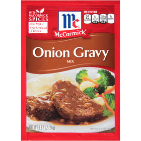 McCormick Onion Gravy Mix, pack of 12, convenient for quick meals