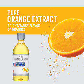 Cocktail or sparkling water enhanced by McCormick Pure Orange Extract.