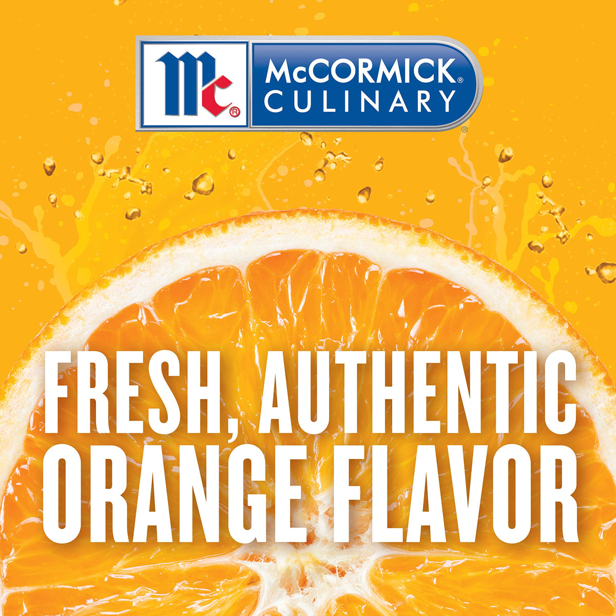 Label highlights kosher and gluten-free status of McCormick Pure Orange Extract.