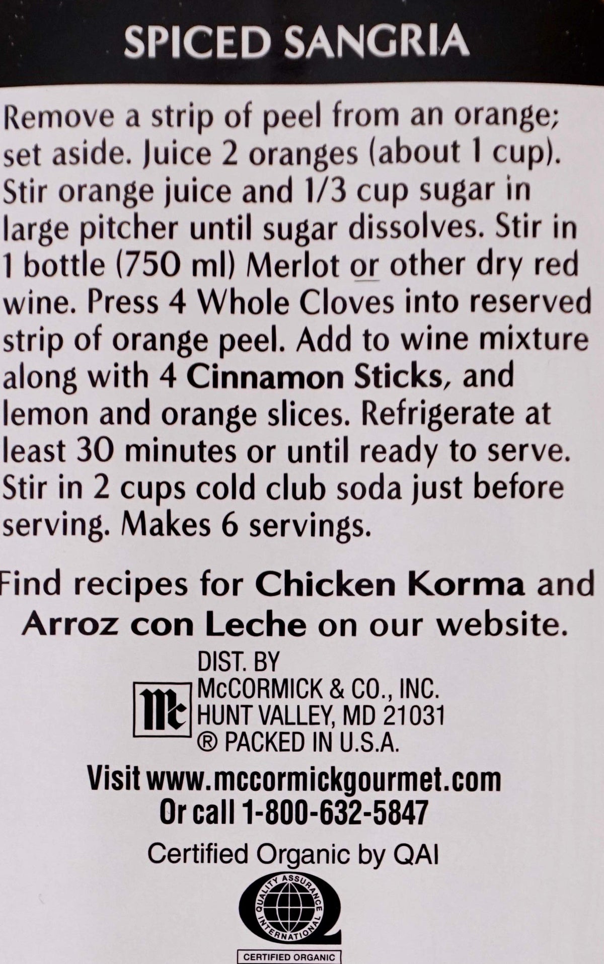 Close-up of McCormick Organic Cinnamon Sticks for simmering sauces.