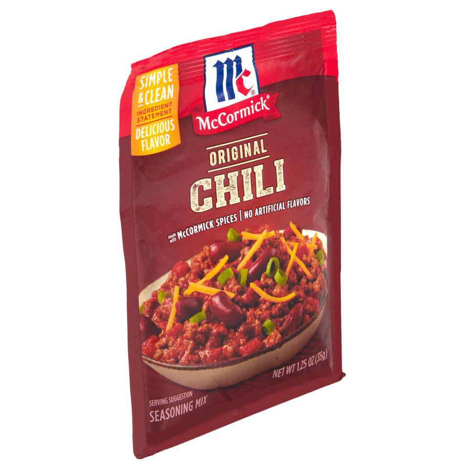 McCormick Original Chili Seasoning Mix bottle front for easy weeknight flavor boost