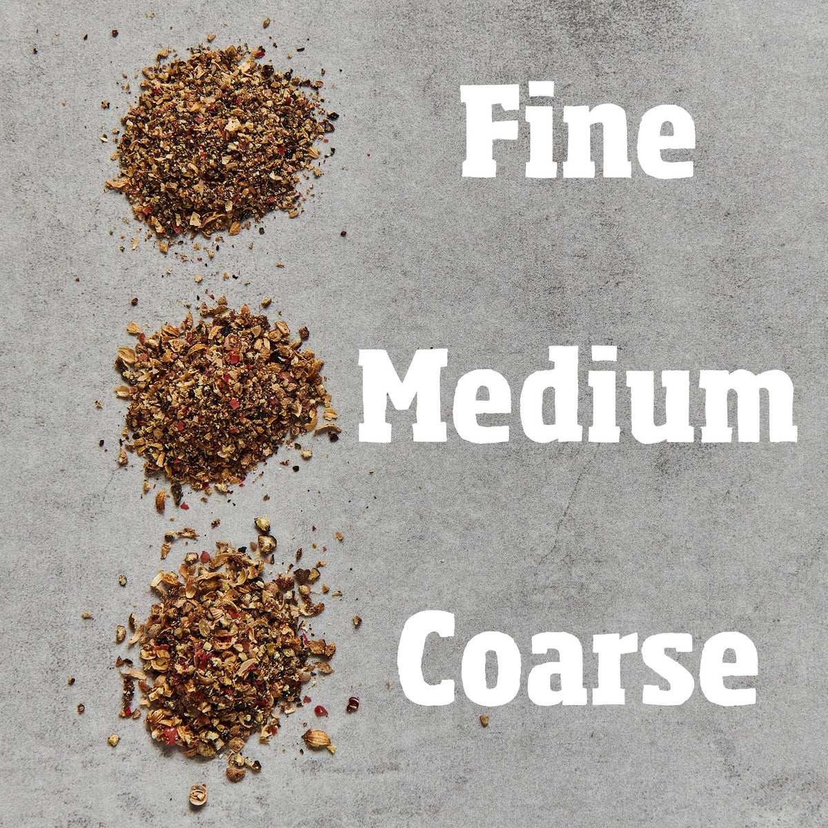 Fine grind adds subtle aroma to pasta, eggs and vegetables