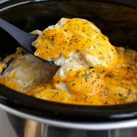 Microwave prep provides quick gravy for brunch-ready plates.