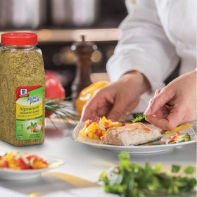 McCormick Perfect Pinch seasoning on tilapia to elevate seafood flavor