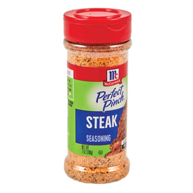 McCormick Perfect Pinch Steak Seasoning sprinkled for roast flavor enhancement.