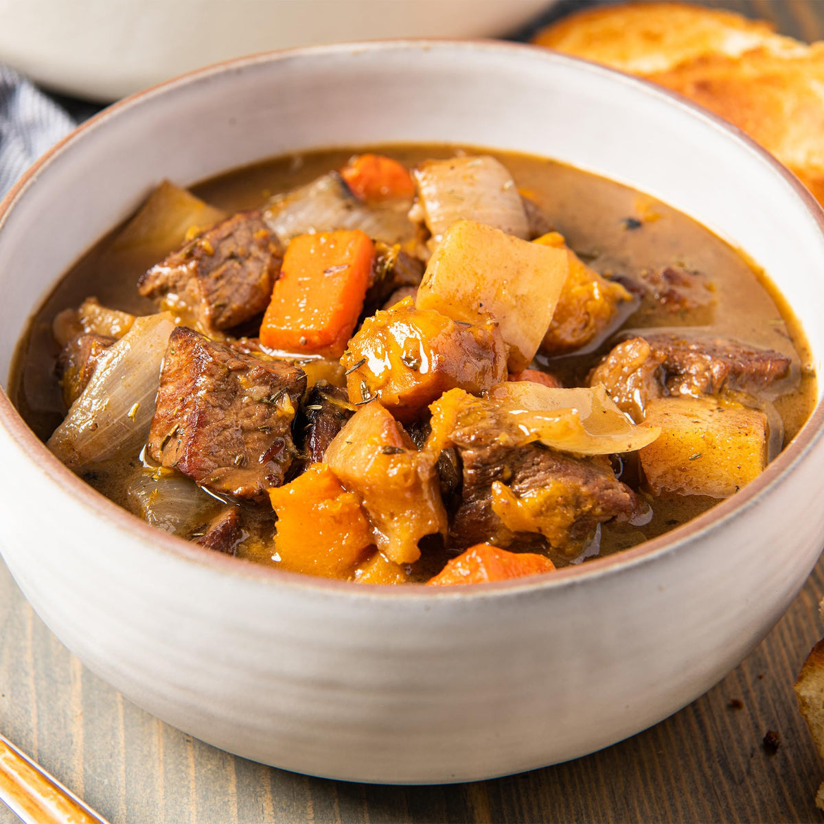 McCormick Poultry Gravy Mix spoon-dipping boosts flavor with pan drippings option.