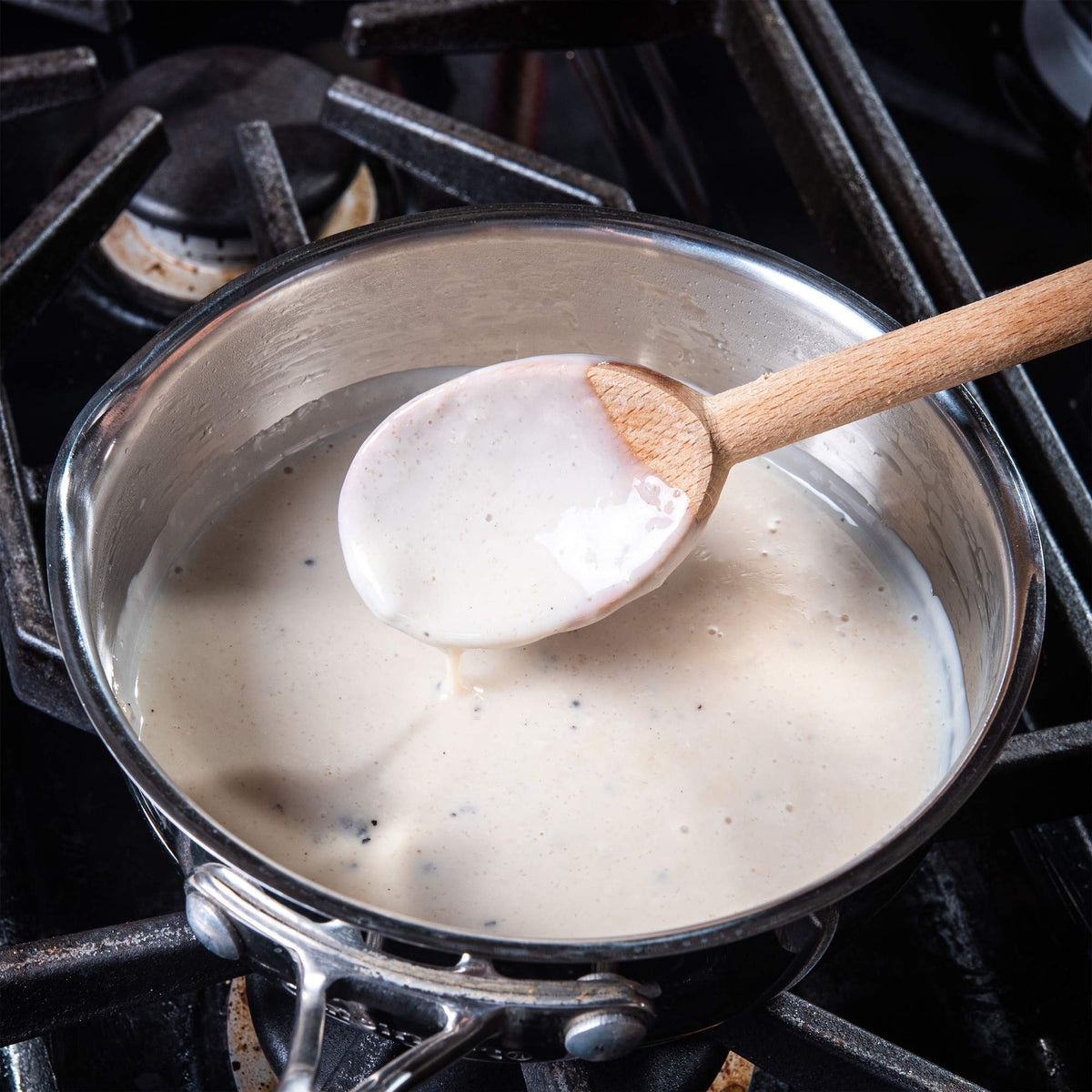 McCormick Sausage Country Gravy Mix in microwave, quick weeknight option.