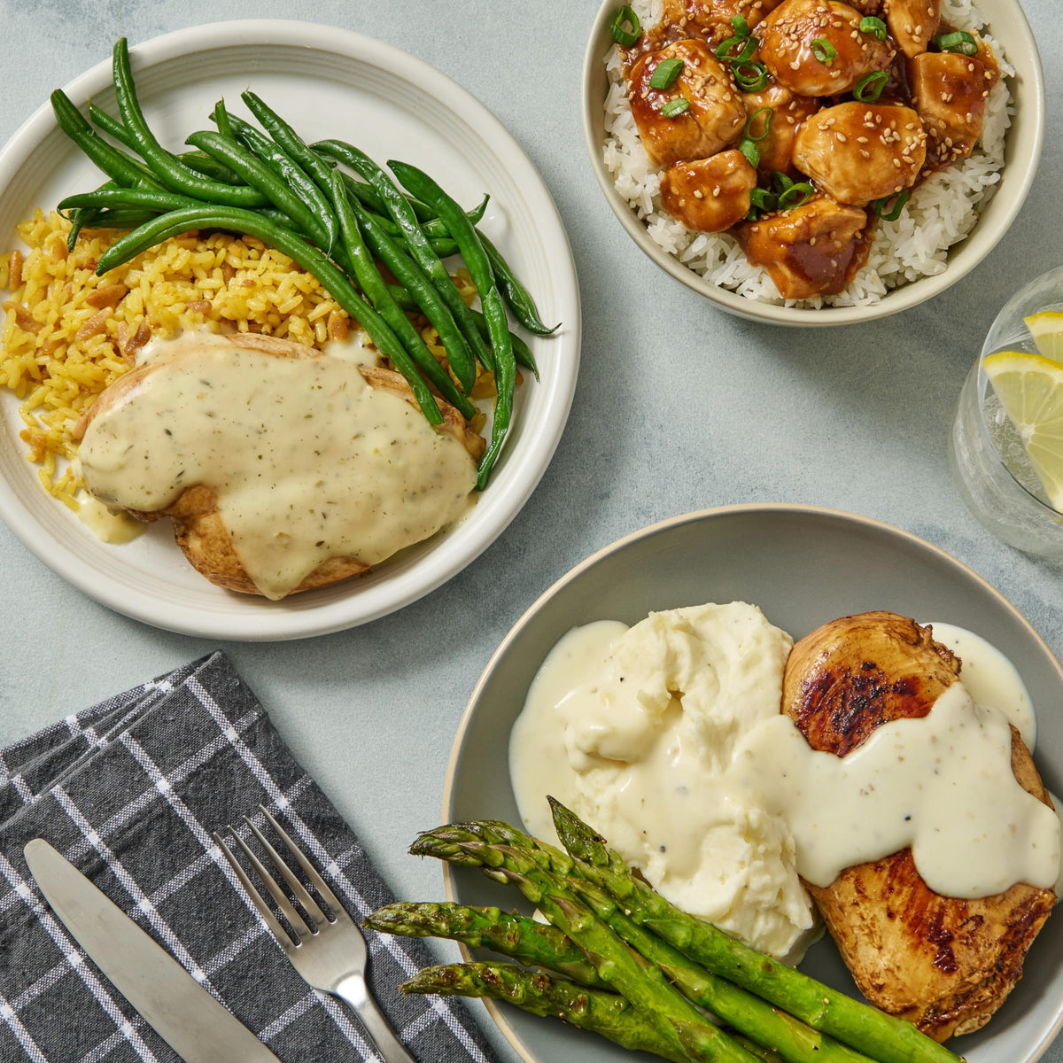 Seafood dishes enhanced by McCormick lemon butter sauce
