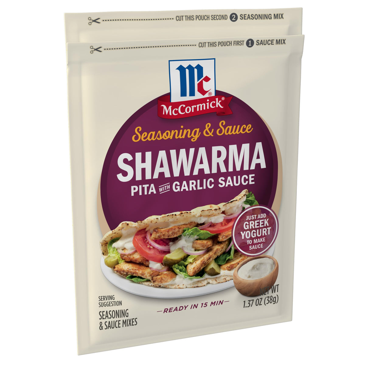 Sautéing chicken with McCormick Shawarma Pita seasoning for a flavorful filling.