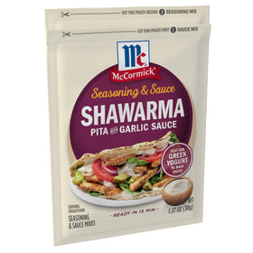 Sautéing chicken with McCormick Shawarma Pita seasoning for a flavorful filling.