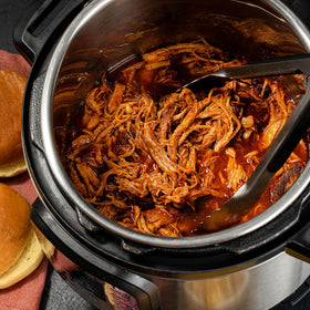 McCormick slow cooker ready-to-serve pork dish ideal for gatherings.