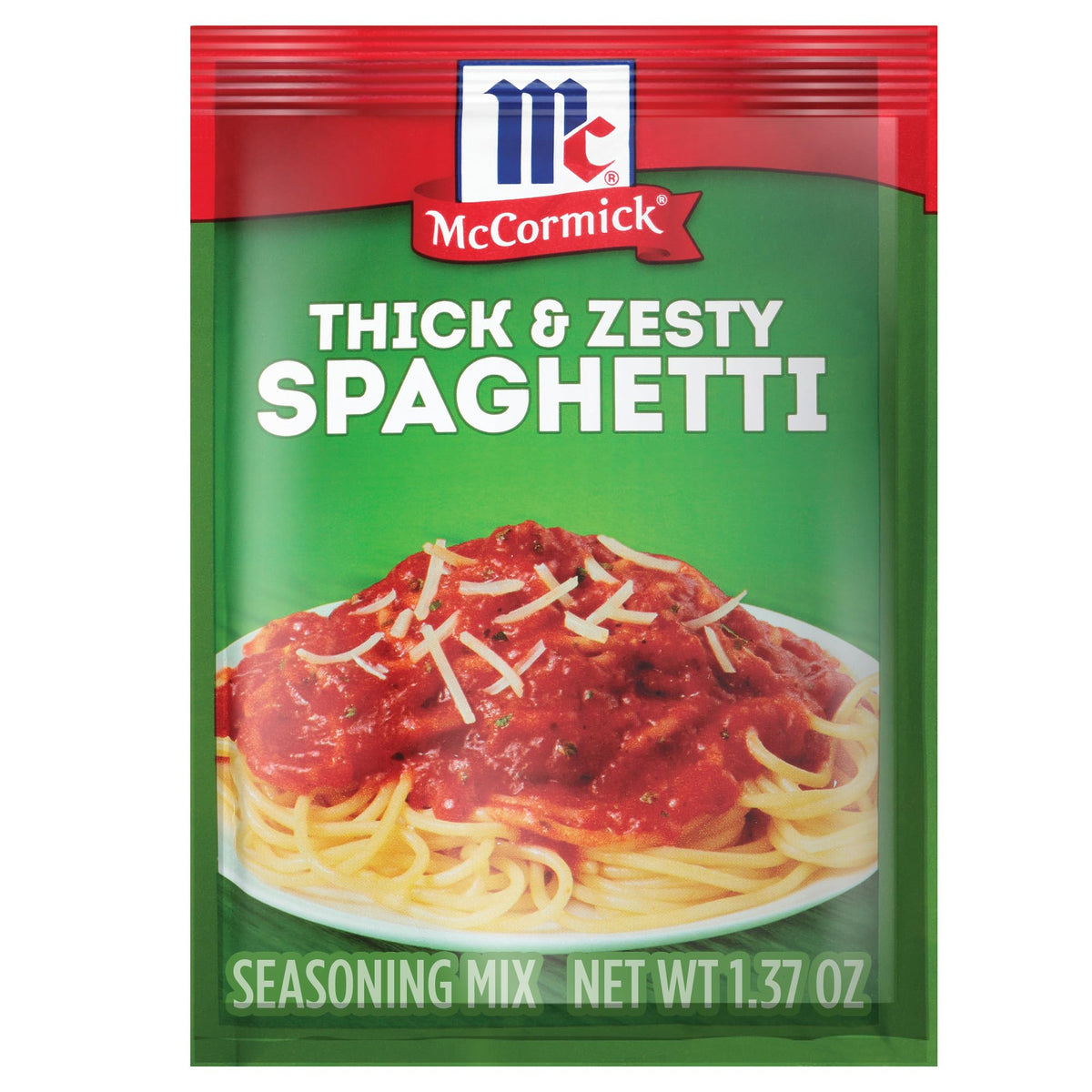 McCormick spaghetti sauce with vegetables like peppers and mushrooms