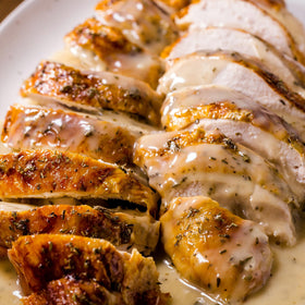McCormick thyme and sage blend enhances gluten-free gravy flavor.
