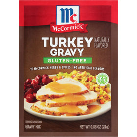 McCormick gluten-free turkey gravy mix 12-pack bundle for easy holiday meals.