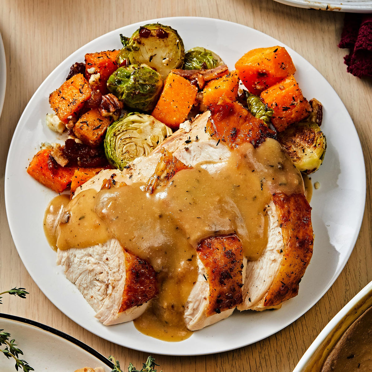 McCormick Turkey Gravy over mashed potatoes for rich flavor