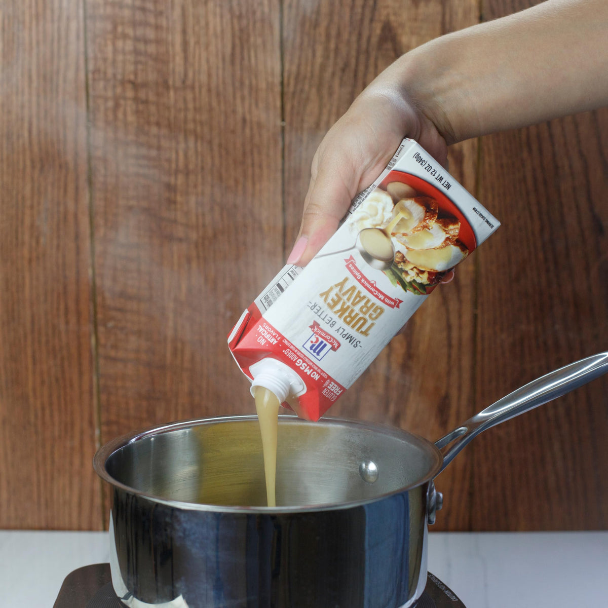 McCormick Turkey Gravy ready-to-serve, quick heating for busy cooks