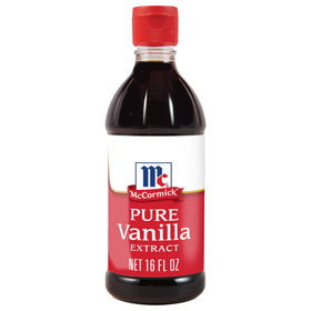 McCormick Pure Vanilla Extract bottle front highlighting rich flavor